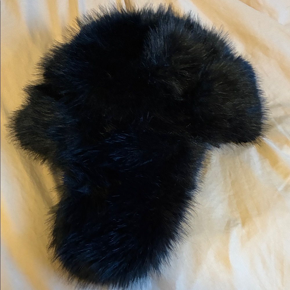 Black Faux Fur Hat